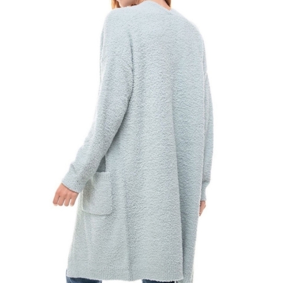 Thread & Supply Soft Teddy duster Plush Cardigan Grey Mist XXL - Picture 4 of 9